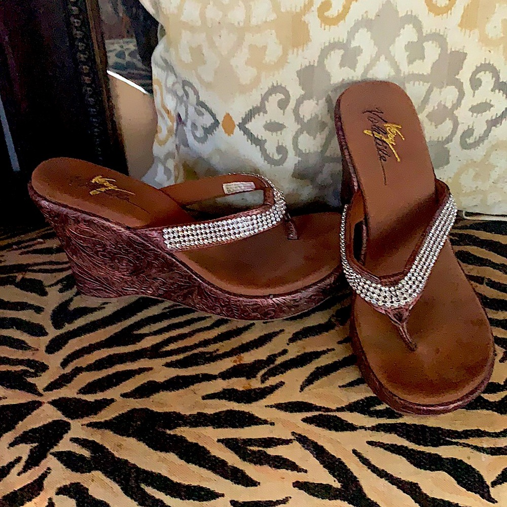 Slightly worn woman’s shoes
